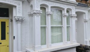 Timber sash windows on a London period property
